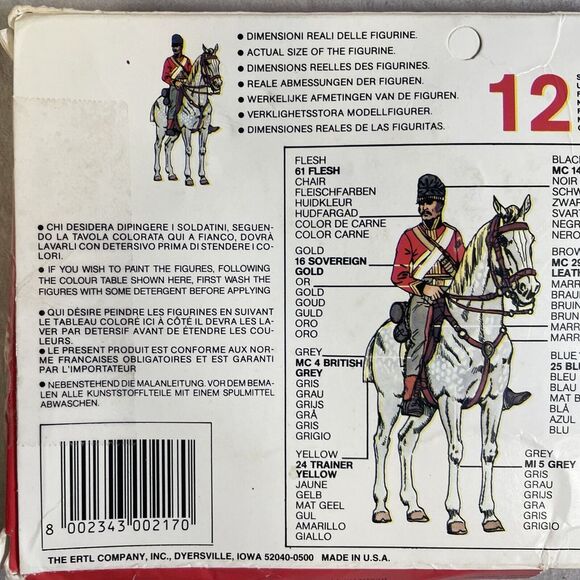 Esci Ertl 1/72 "Scots Greys" British Cavalry Waterloo 1815 Napoleonic Wars #217 - Picture 6 of 9